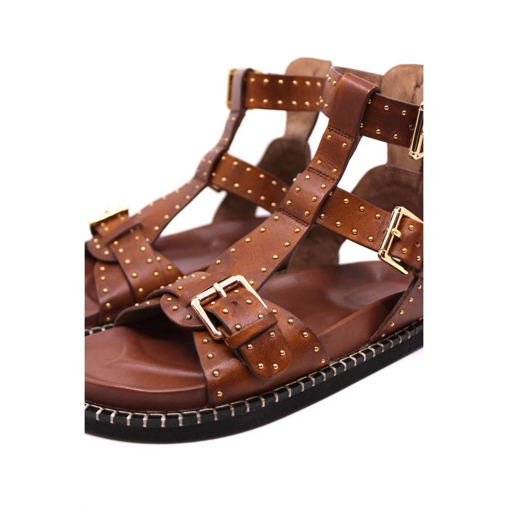 FREE PEOPLE; women's nova gladiator sandals in color "luggage" - Picture 4 of 5